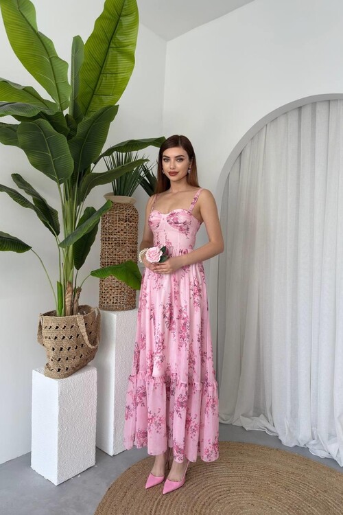 Jame Askılı Elbise