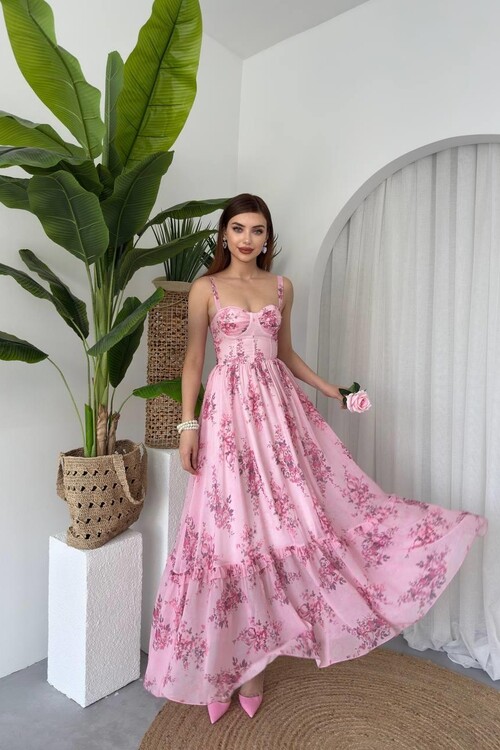 Jame Askılı Elbise