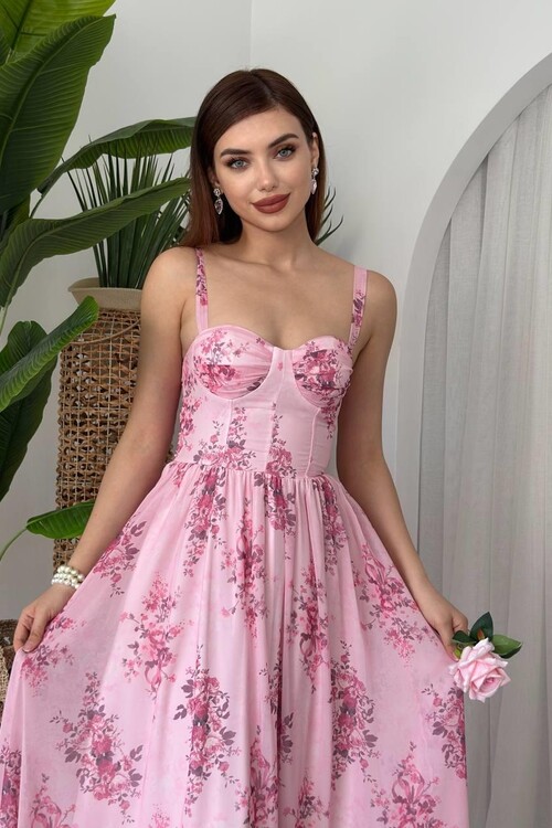 Jame Askılı Elbise