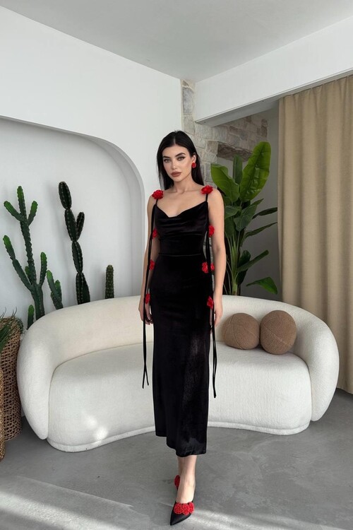 Kadrin Rose Detailed Dress