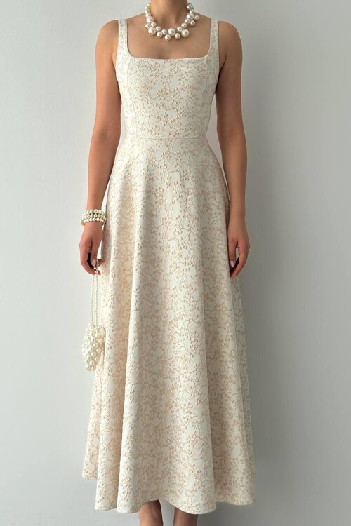 Kalf Flower Detailed Dress