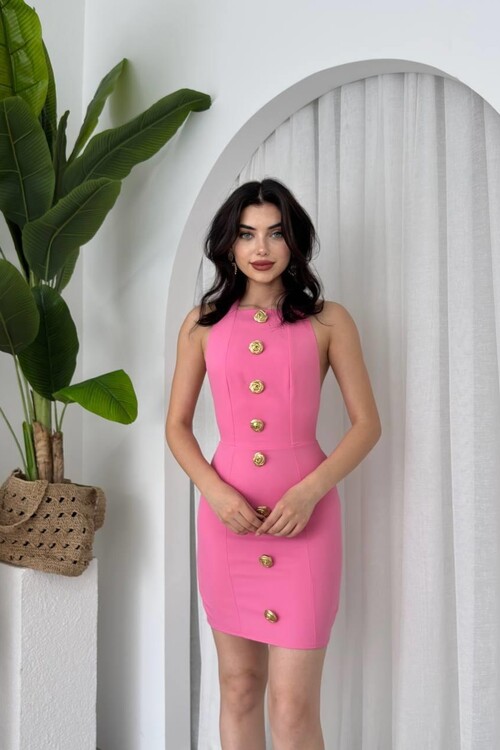 Katalina Rose Button Dress