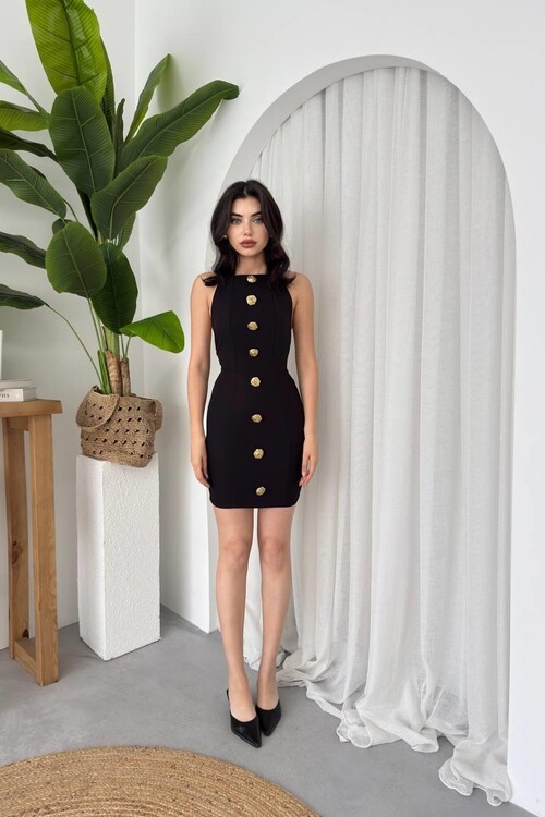 Katalina Rose Button Dress