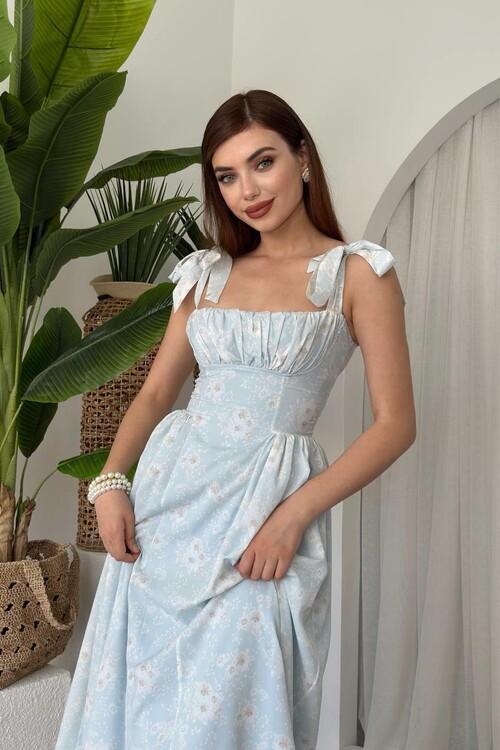 Khalesı Omuz Bağlamalı Elbise