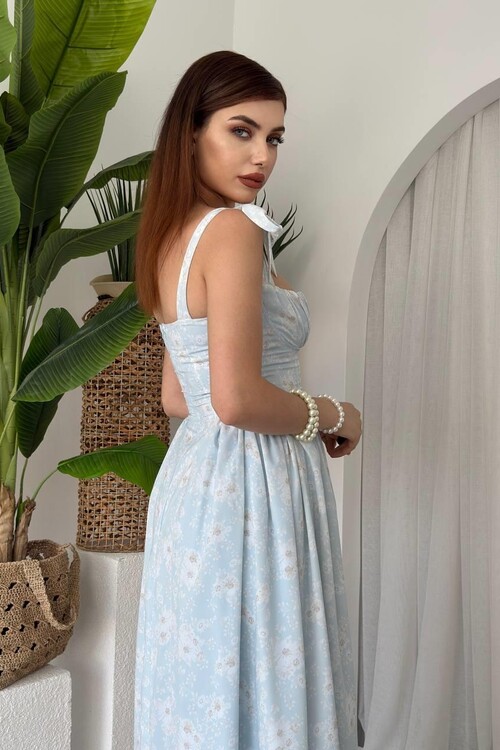 Khalesı Omuz Bağlamalı Elbise