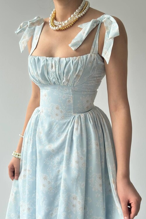 Khalesı Omuz Bağlamalı Elbise