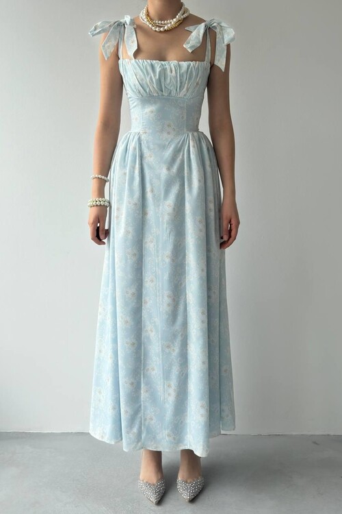 Khalesı Omuz Bağlamalı Elbise