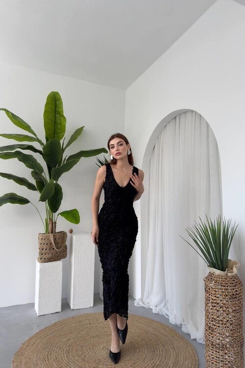 Kren Rose Detailed Dress