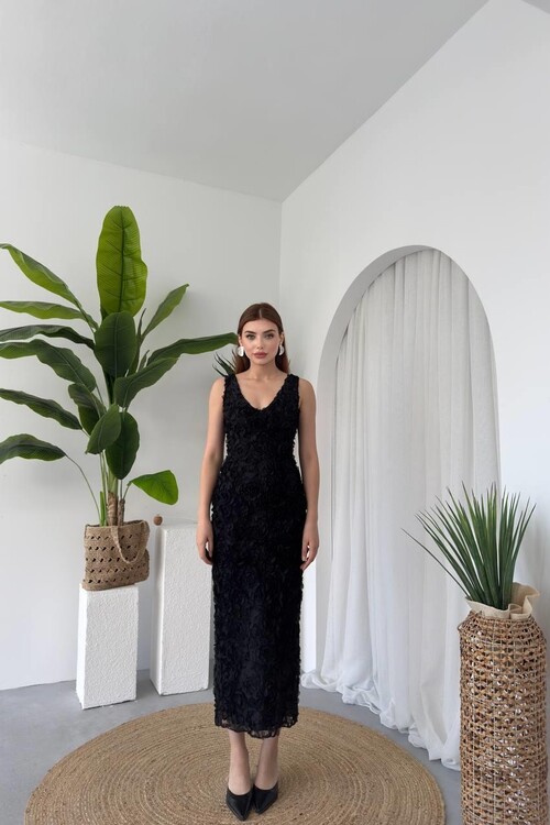 Kren Rose Detailed Dress