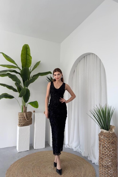 Kren Rose Detailed Dress