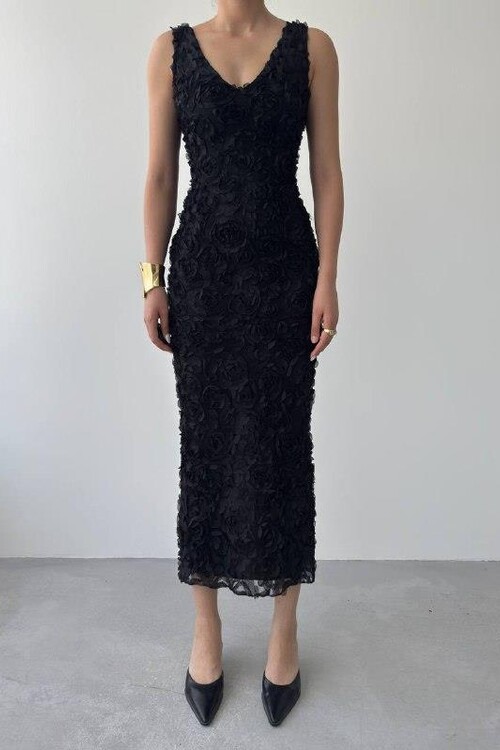 Kren Rose Detailed Dress