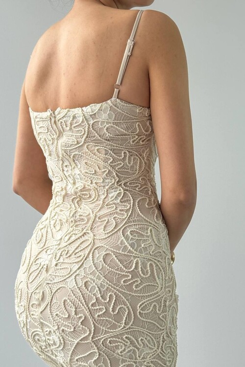 Lande İp Askılı Elbise