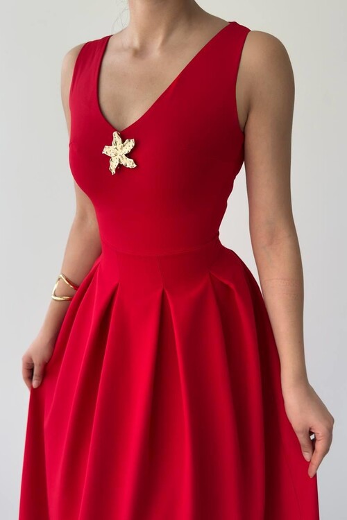 Late Star Detailed Dress