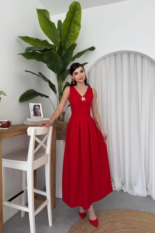 Late Star Detailed Dress