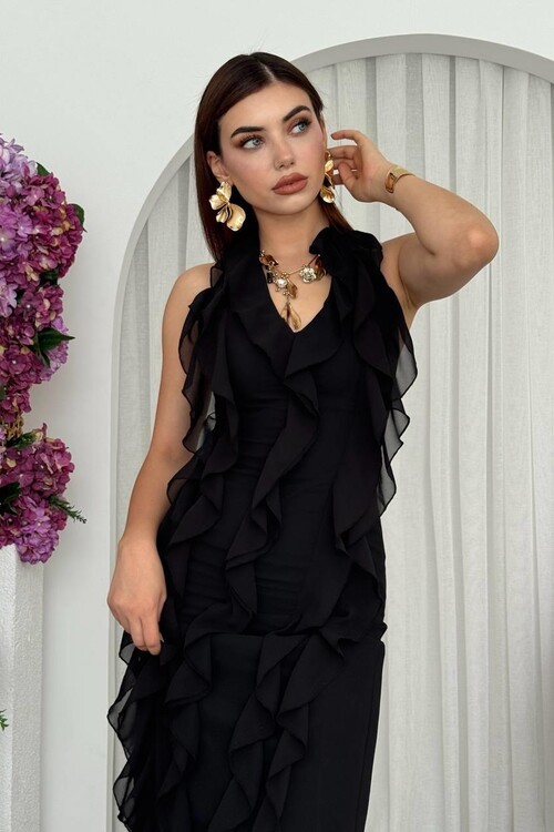 Lea Fırfırlı Elbise