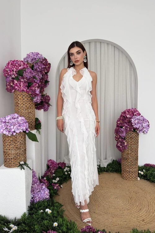 Lea Fırfırlı Elbise