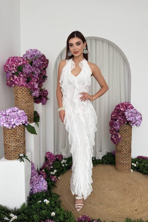 Lea Fırfırlı Elbise