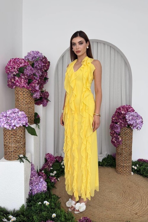 Lea Fırfırlı Elbise