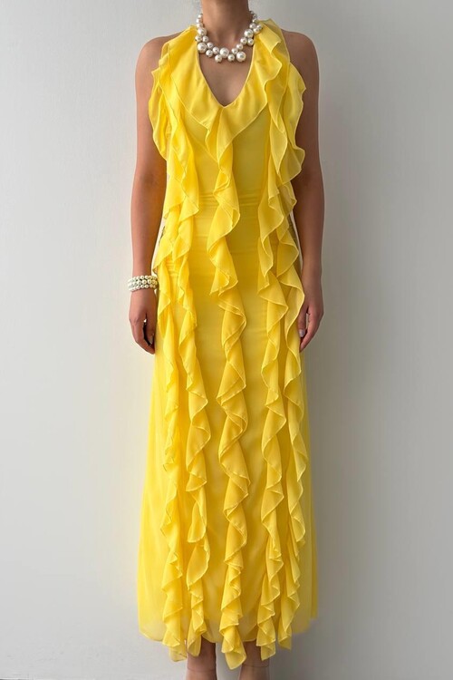 Lea Fırfırlı Elbise