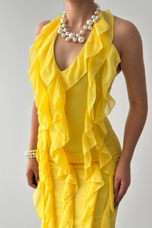 Lea Fırfırlı Elbise