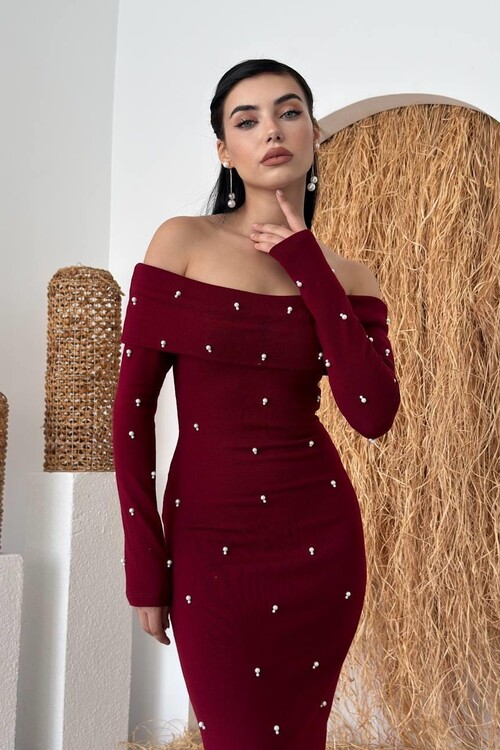 Ledo Pearl Detailed Dress