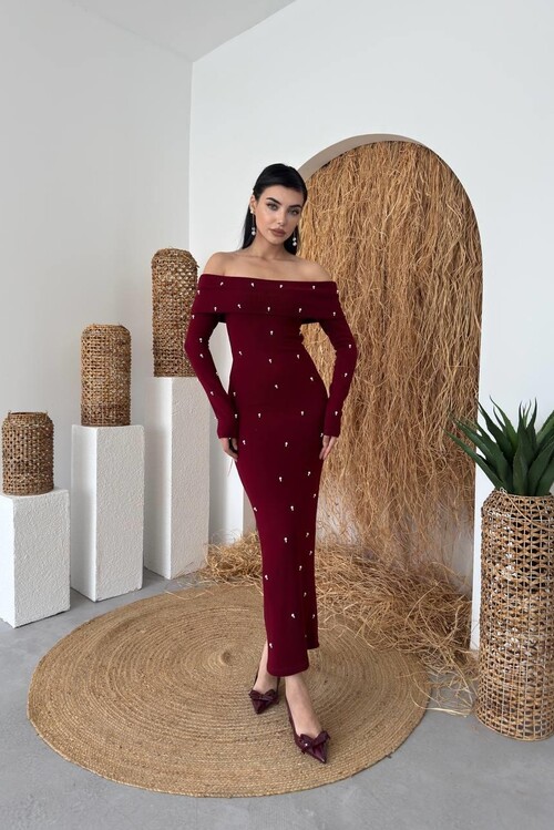 Ledo Pearl Detailed Dress