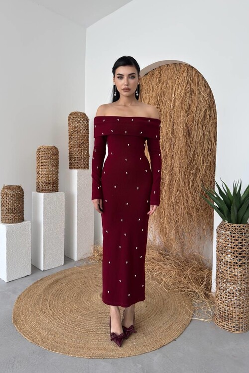 Ledo Pearl Detailed Dress