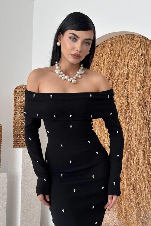 Ledo Pearl Detailed Dress