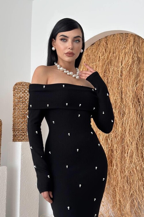 Ledo Pearl Detailed Dress