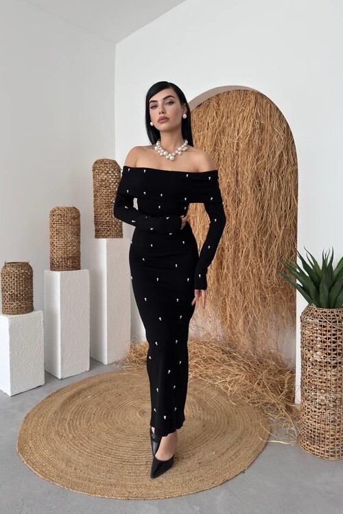 Ledo Pearl Detailed Dress