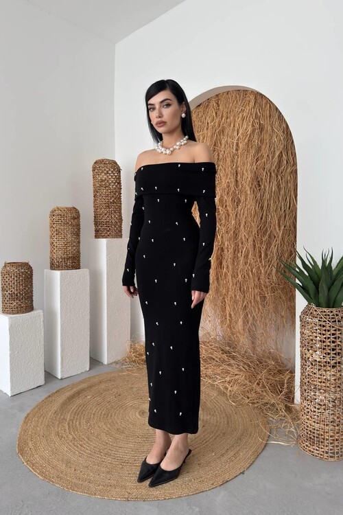 Ledo Pearl Detailed Dress