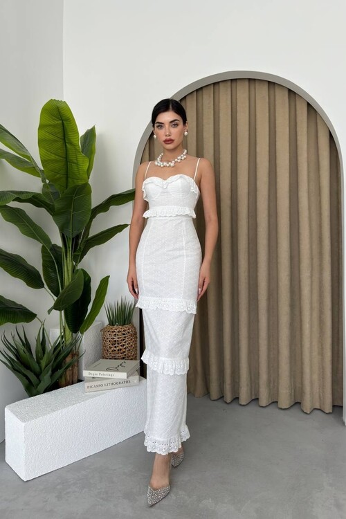 Lere ip Askılı Elbise