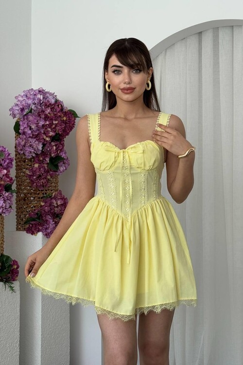 Lille Arkası Bağlamalı Elbise