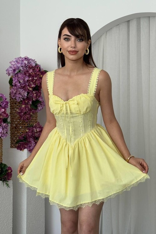 Lille Arkası Bağlamalı Elbise