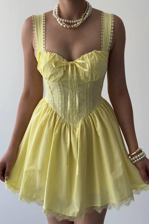 Lille Arkası Bağlamalı Elbise