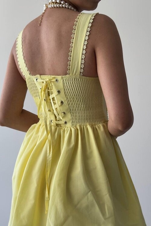 Lille Arkası Bağlamalı Elbise