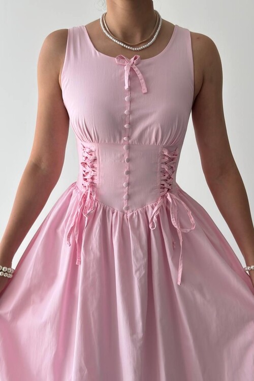 Lulo Bağcık Detaylı Elbise