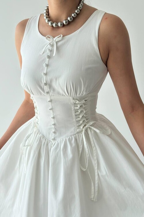 Lulo Bağcık Detaylı Elbise