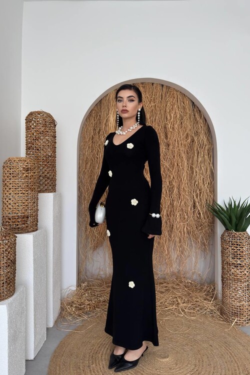 Major Çiçek Detaylı Elbise