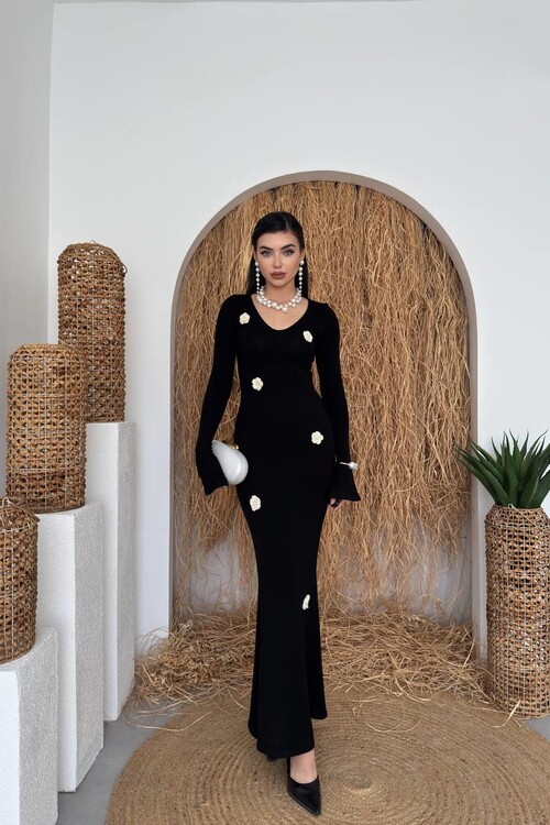 Major Çiçek Detaylı Elbise