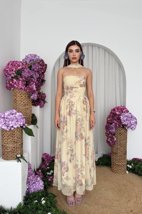 Meno Fularlı Elbise