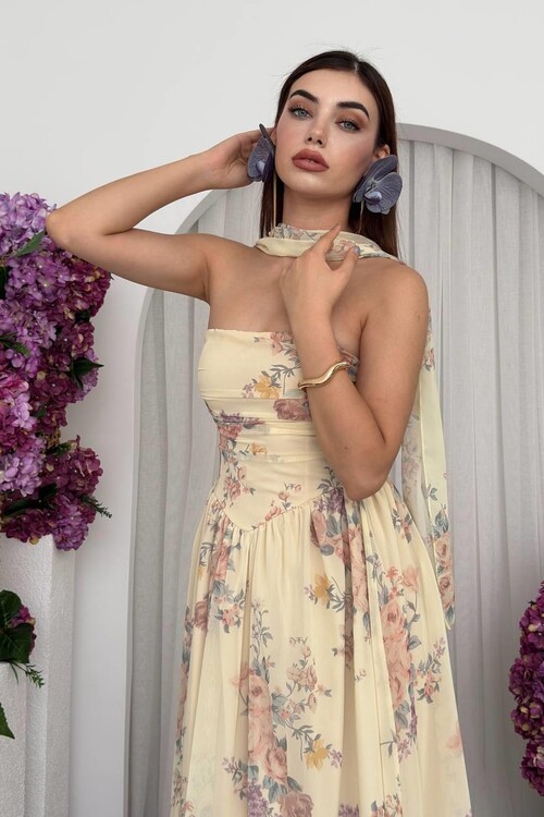 Meno Fularlı Elbise