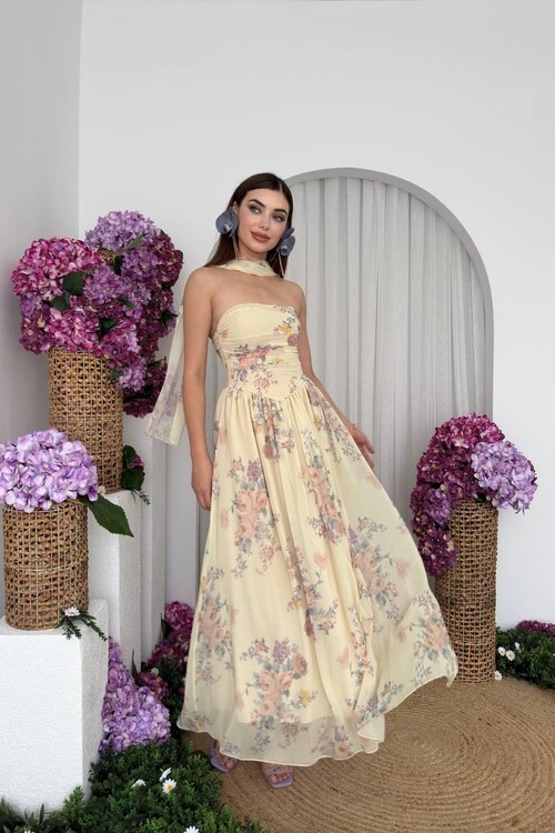 Meno Fularlı Elbise