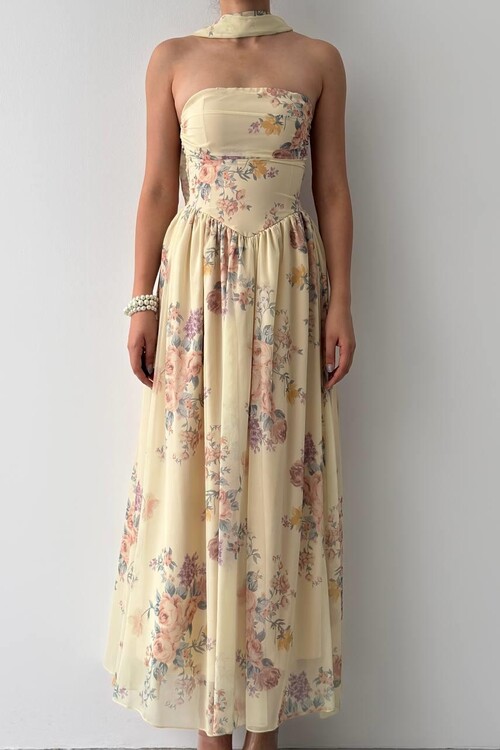 Meno Fularlı Elbise