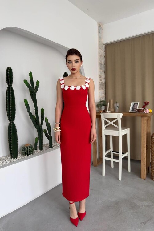 Ming Flower Detailed Dress