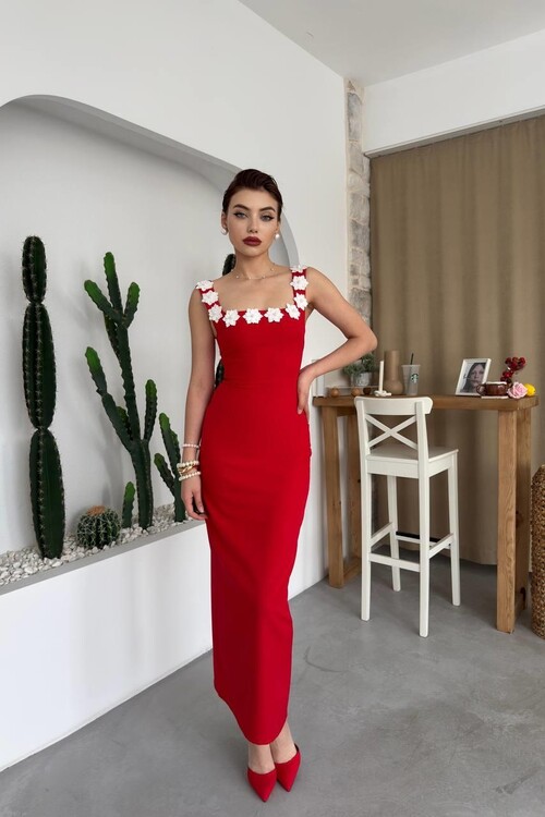 Ming Flower Detailed Dress