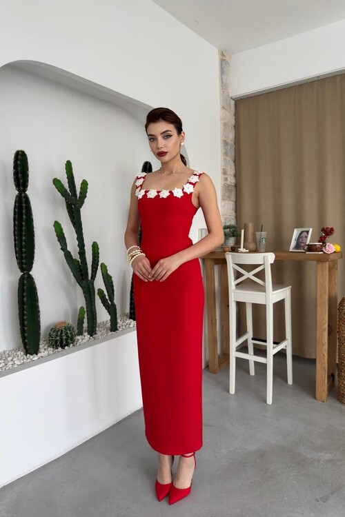 Ming Flower Detailed Dress