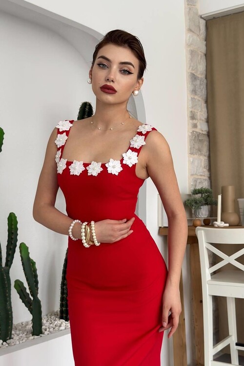 Ming Flower Detailed Dress