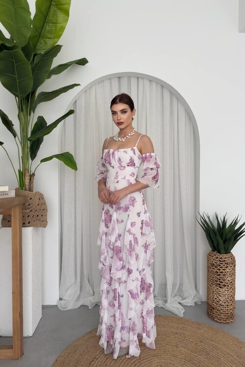 Mugo Fırfırlı Elbise