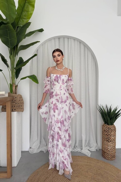 Mugo Fırfırlı Elbise